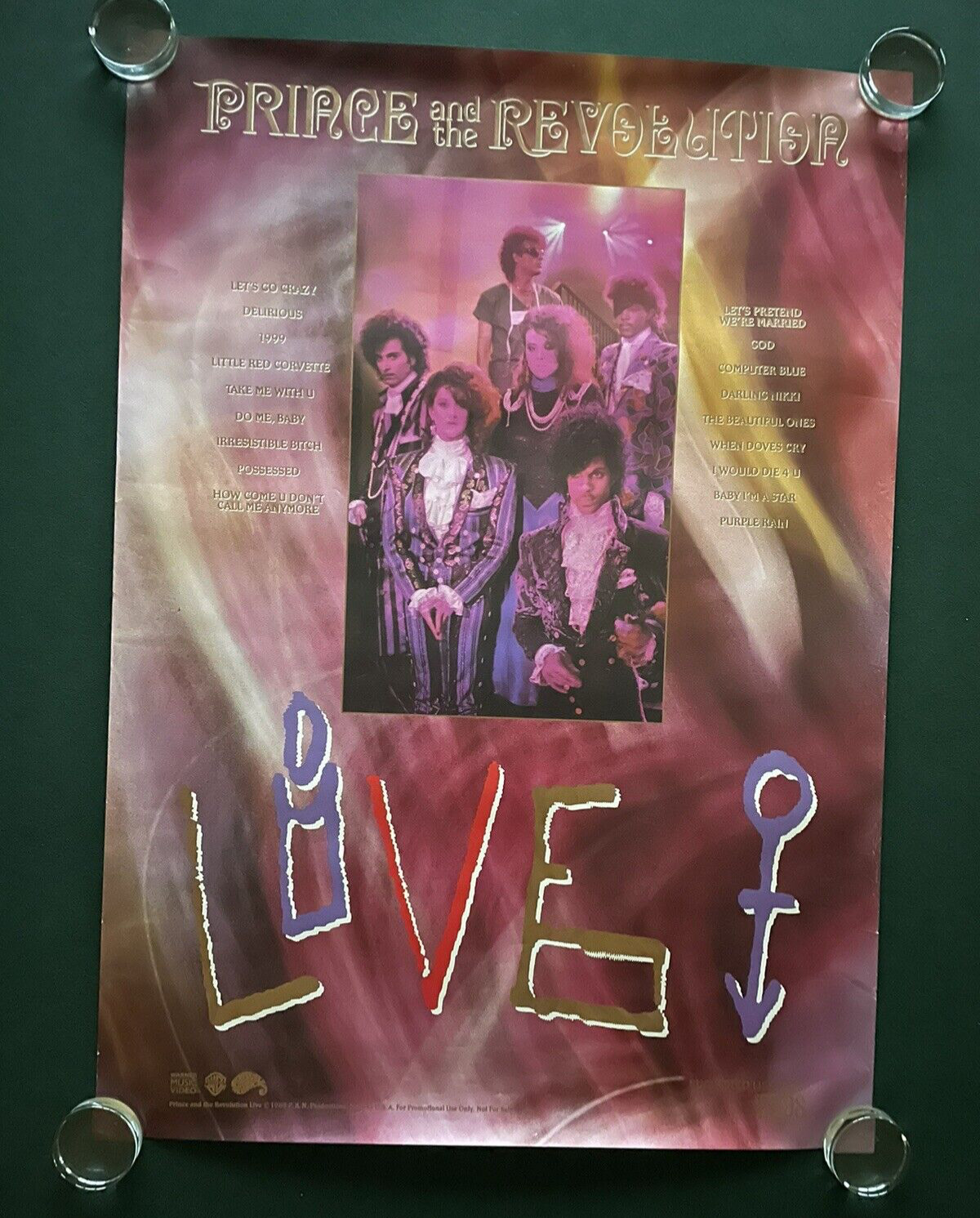 Prince And The Revolution Live ORIGINAL 1985 Record Store Promo Poster 26”X 36”