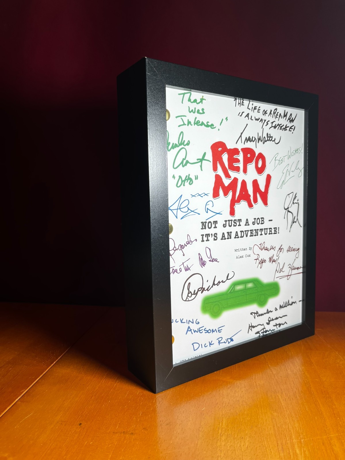 Repo Man Script Signed- Autograph Reprints- Emilio Estevez