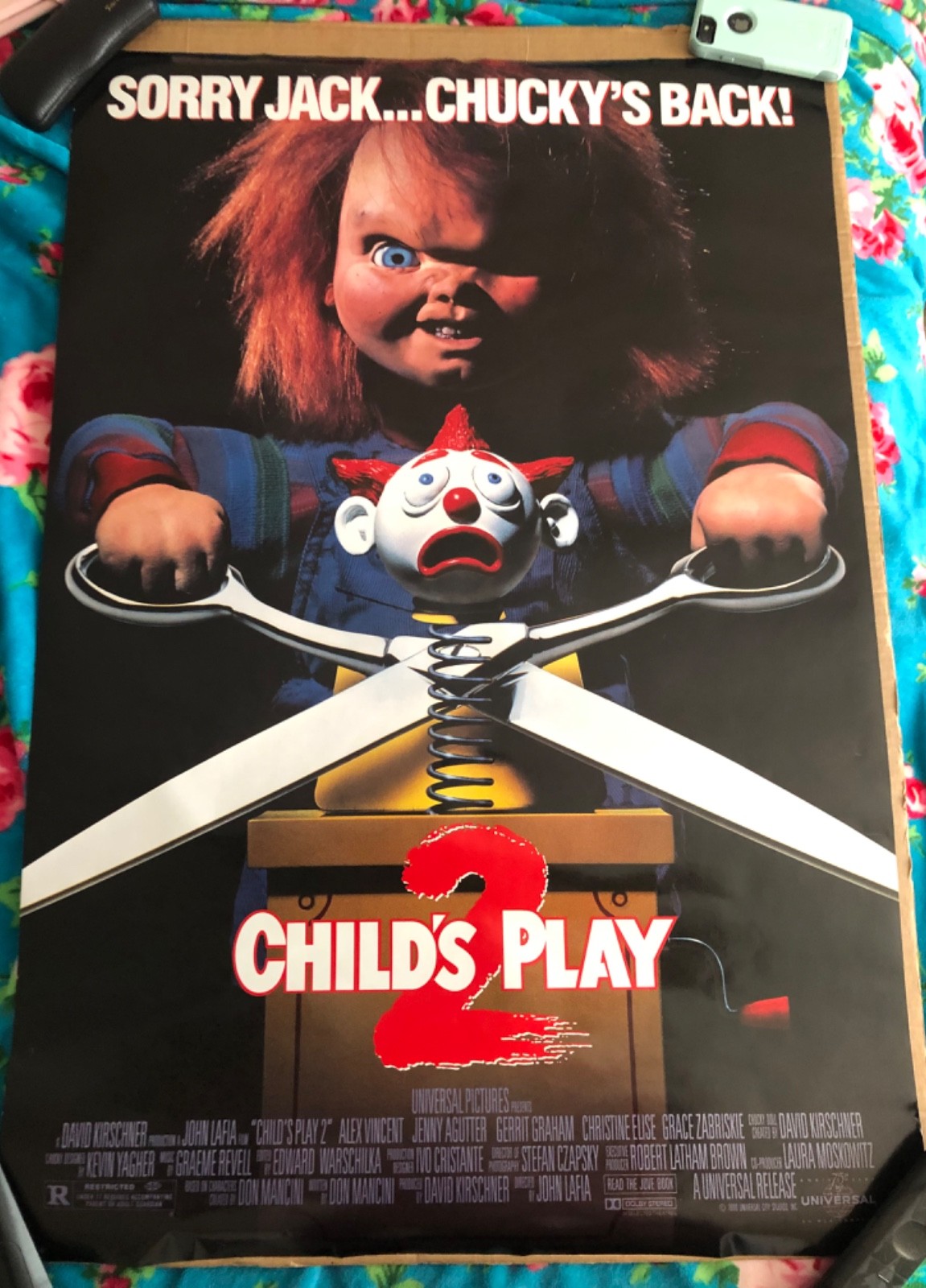 CHILD’S PLAY 2 (1990) Original Rolled Movie Poster Double Side 27×40 Chucky