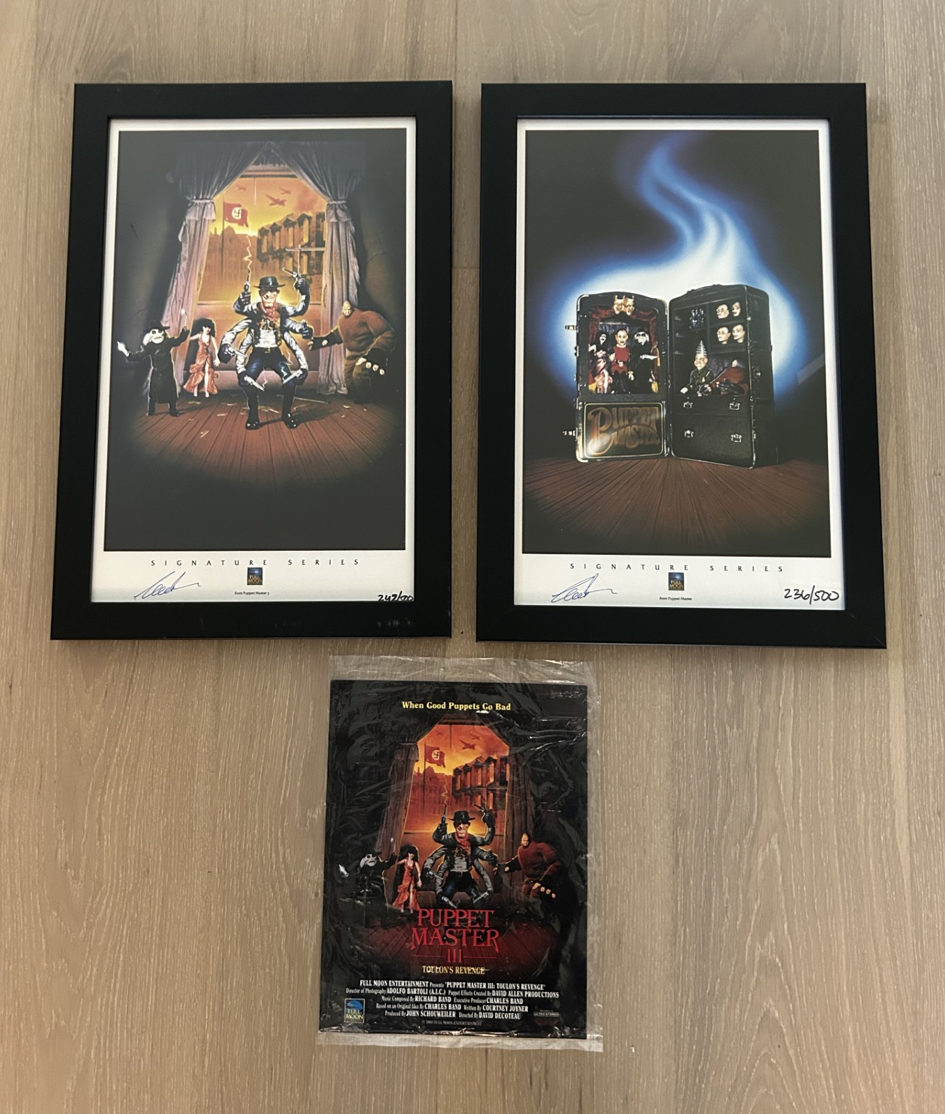 PUPPET MASTER POSTERS Full Moon Features – SIGNED & NUMBERED CHARLES BAND- MINT!