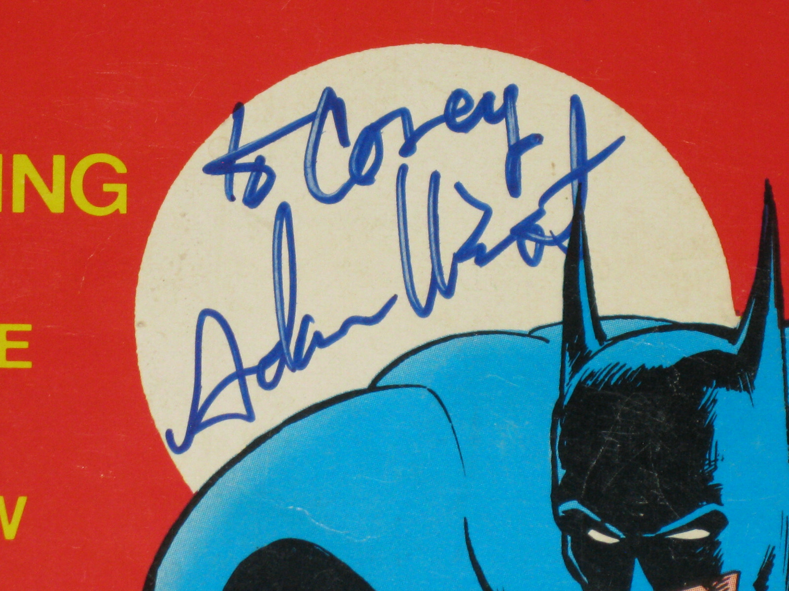 ADAM WEST BATMAN COMIC BOOK SIGNED