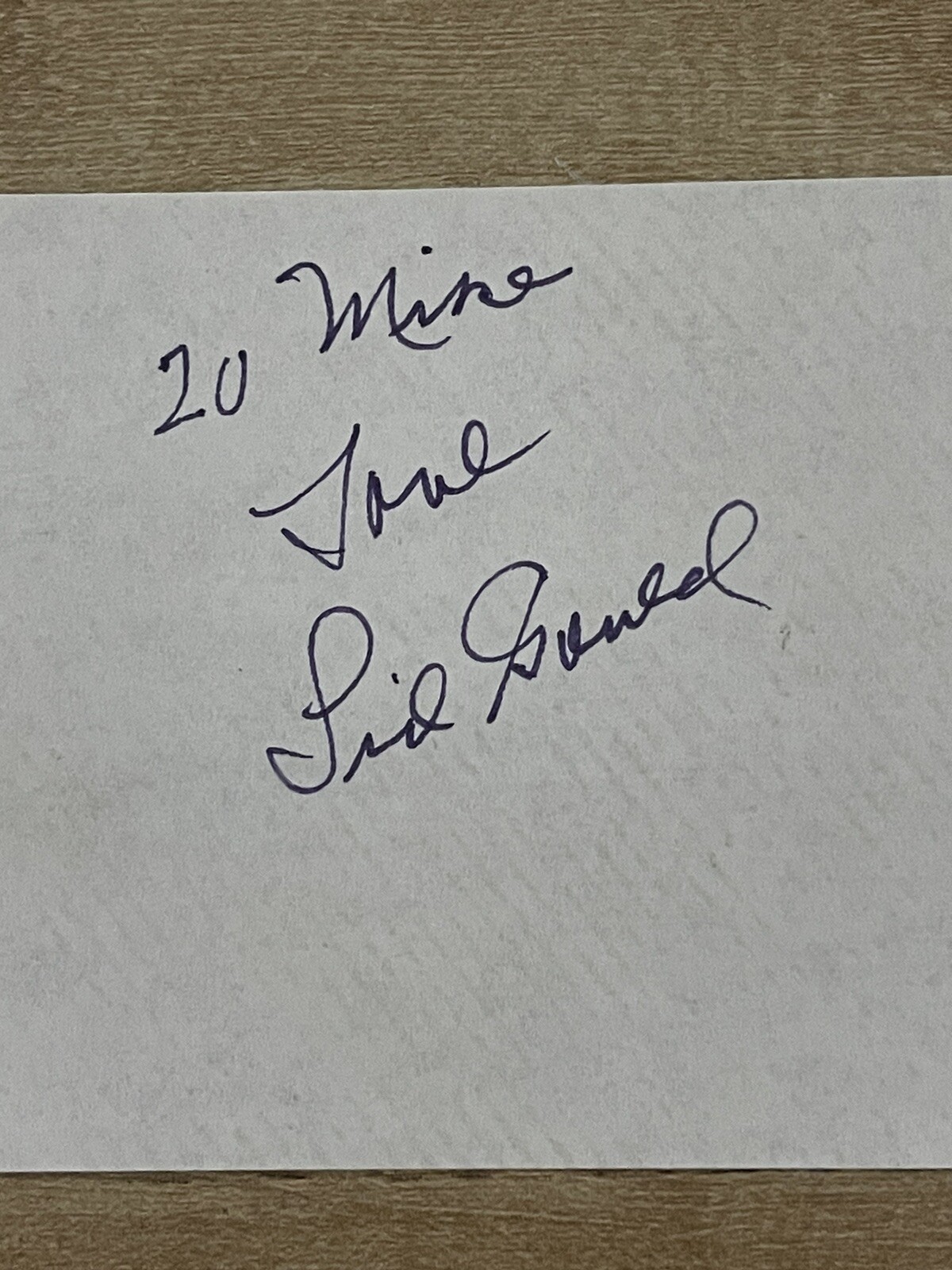 Sid Gould (1912-1996) – Autographed Signed Paper Sheet (History of The World)