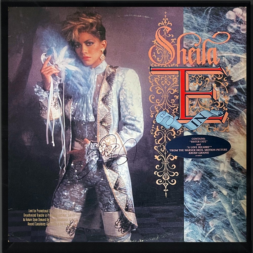 Sheila E signed 1985 Romance 1600 Promo Album Cover/LP/Vinyl Record Framed – JSA