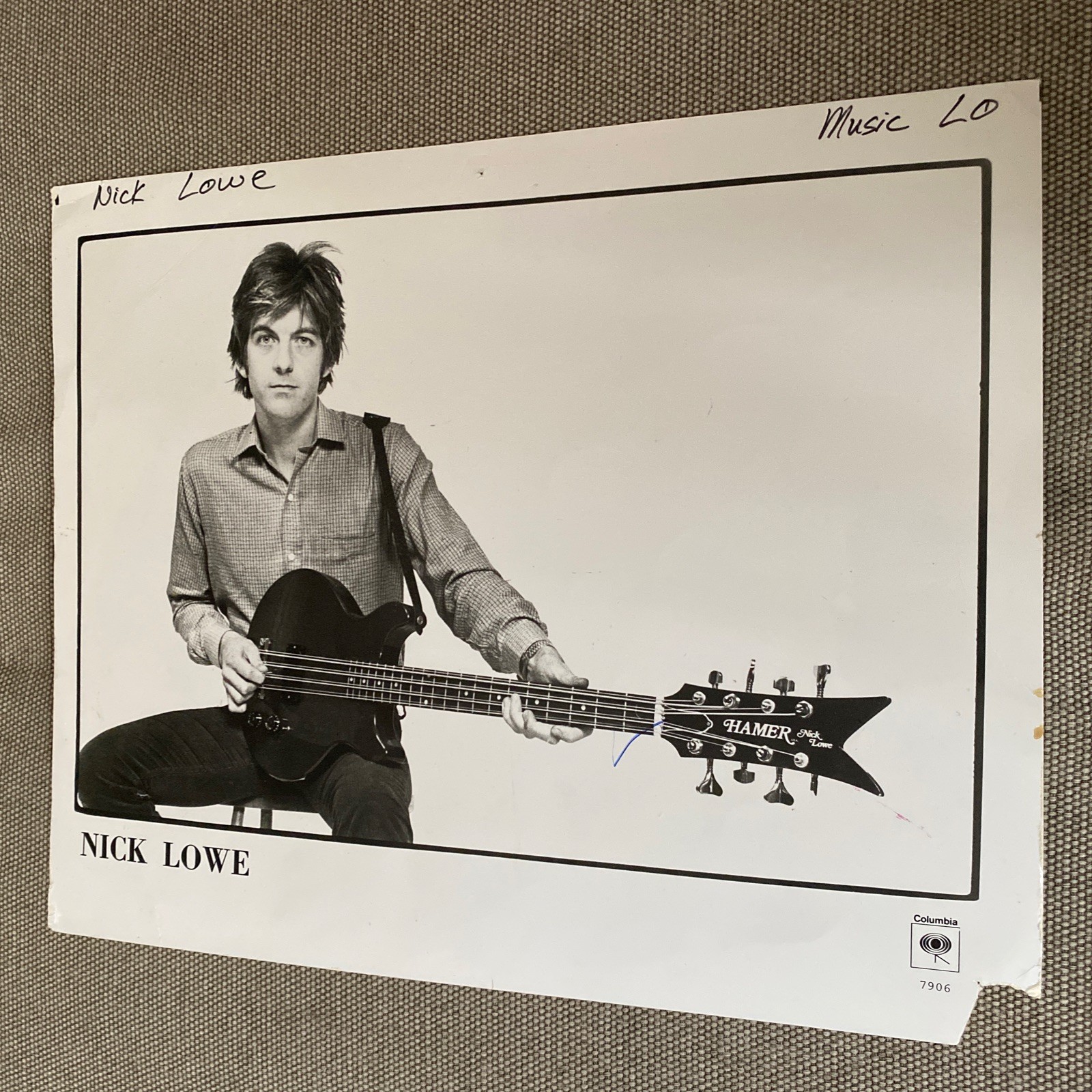 Nick Lowe Press Photo 8×10”. See Description.