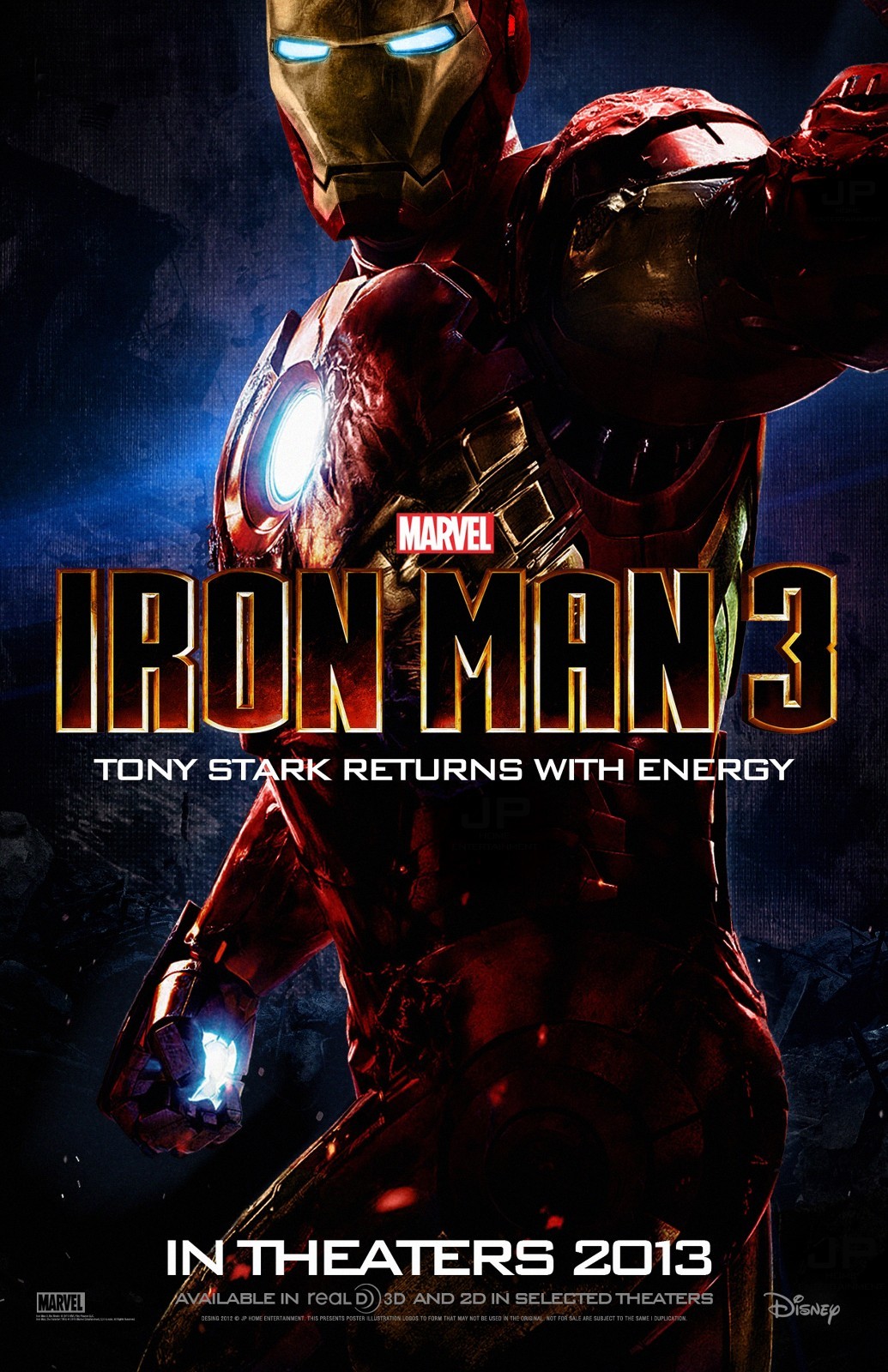 Iron Man 3 movie poster : 11 x 17 inches : (style I) : Robert Downey Jr