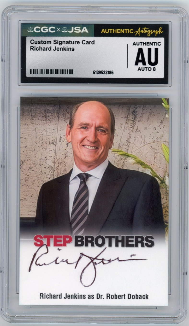 Richard Jenkins Signed Custom Step Brothers Signature Card JSA CGC Auto 8