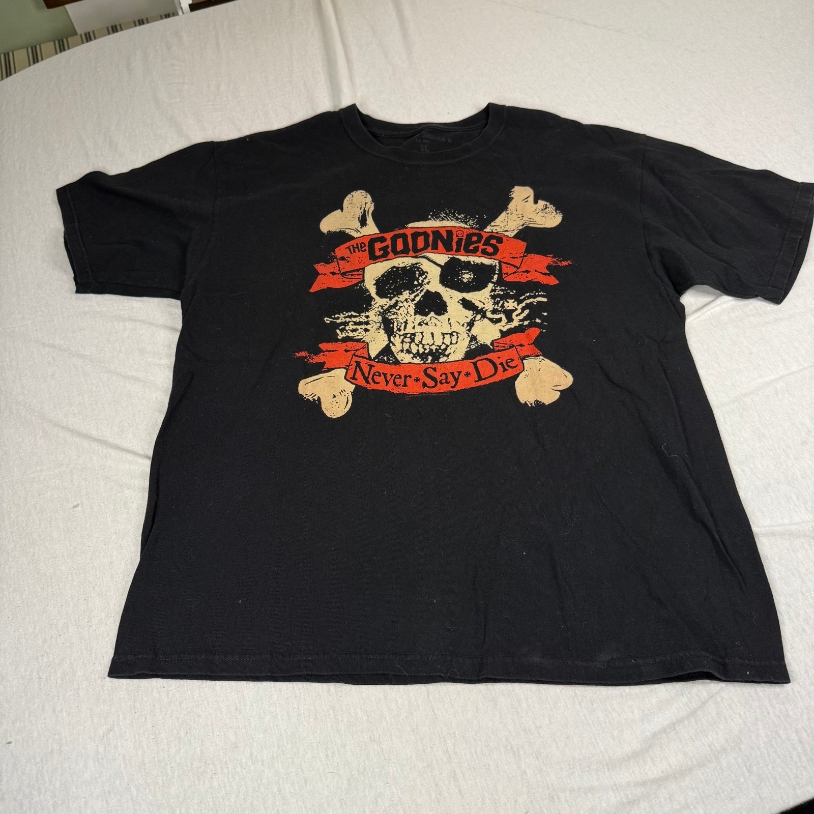 The Goonies Skull Crossbones Never Say Die T Shirt Ripple Junction XL