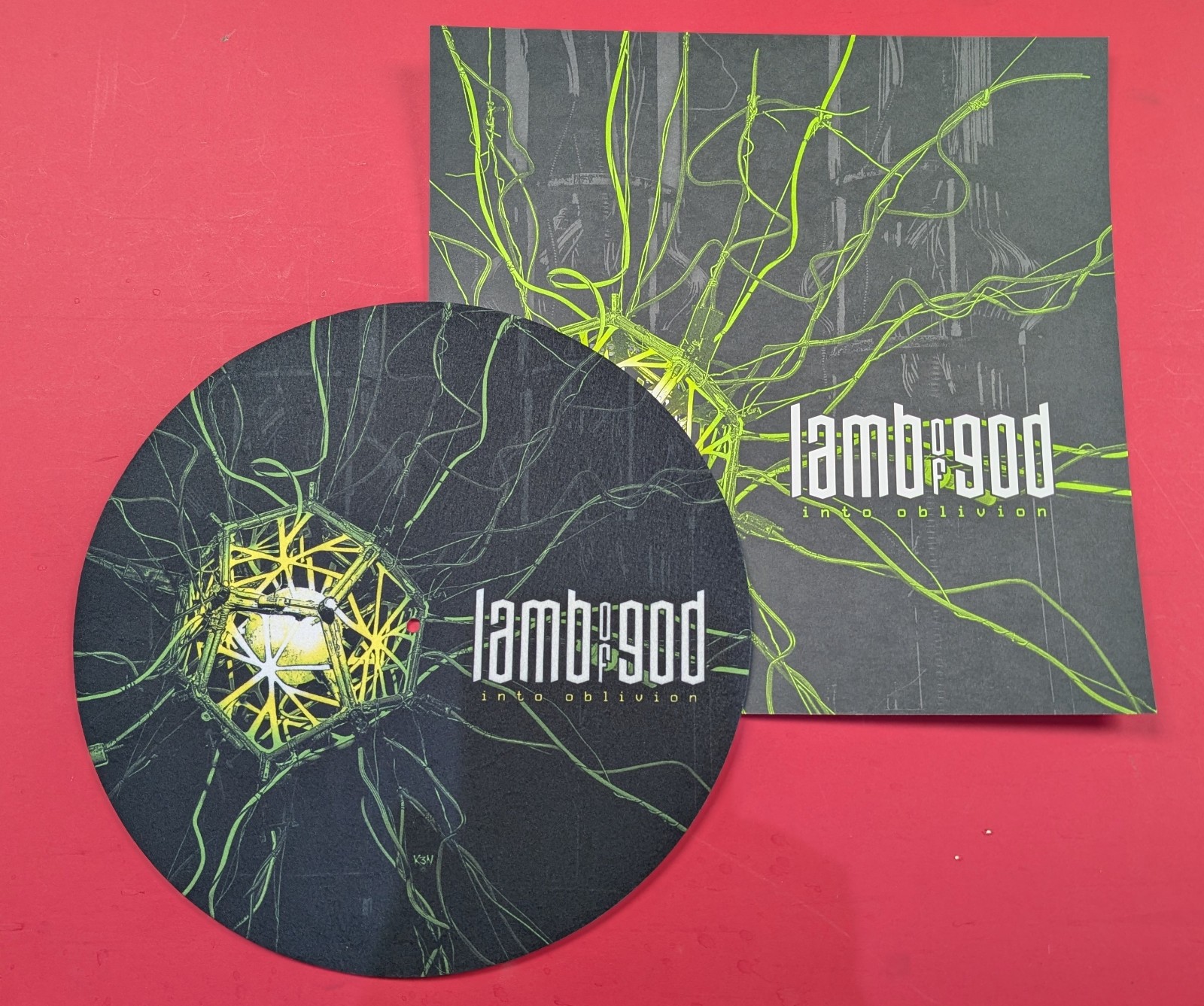Lamb Of God Into Oblivion 12×12 Promo Poster Flat Listening Party Slipmat & more