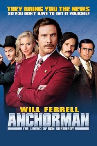 ANCHORMAN Movie Poster Ron Burgundy WILL FERREL 24in x36in