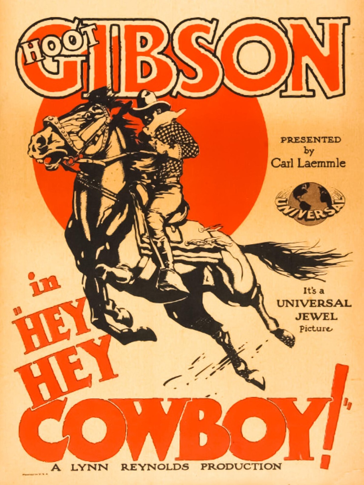 Hey Hey Cowboy – Hoot Gibson Movie Poster – 1927 – Photo Print 5 x 7 in