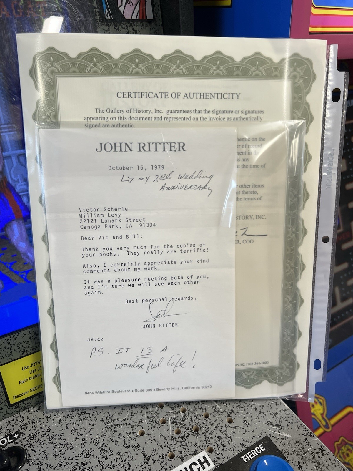 1979 John Ritter Signed Auto Autographed 5.5×8.5 Letter Letterhead Stationery