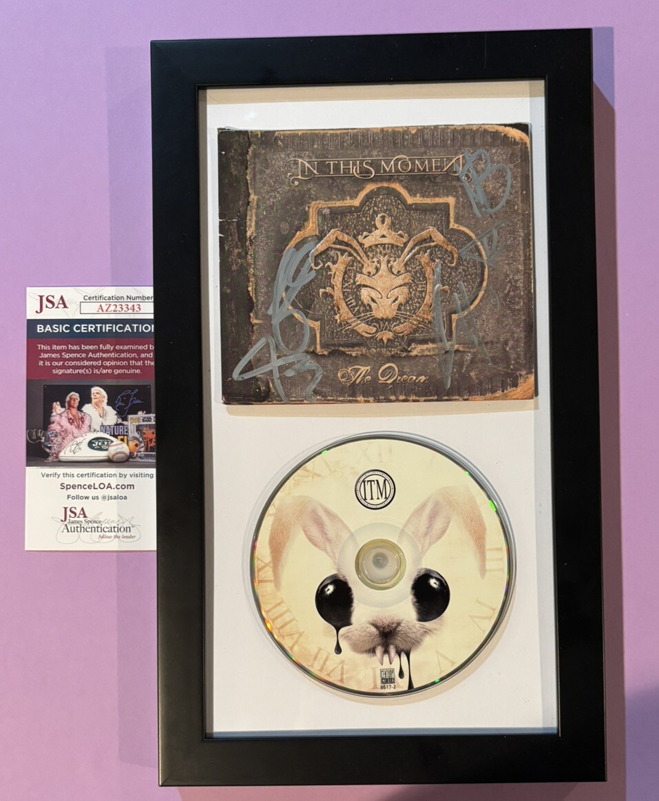 IN THIS MOMENT SIGNED THE DREAM CD JSA COA FRAMED Maria Brink +4 autograph c
