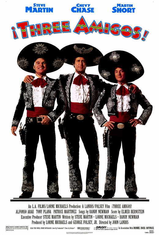 THE THREE AMIGOS Movie POSTER PRINT 27×40 Chevy Chase Steve Martin Martin Short