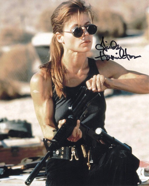 Linda Hamilton Hand Signed 8 x 10 Photo Autograph Terminator 2: Judgment Day