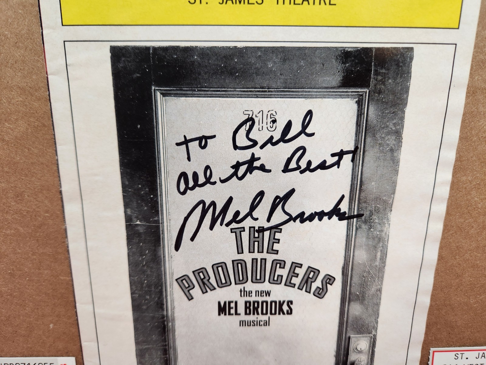 2005 Mel Brooks AUTOGRAPH SIGNED “The Producers” Playbill Cover w/ Ticket Stubs