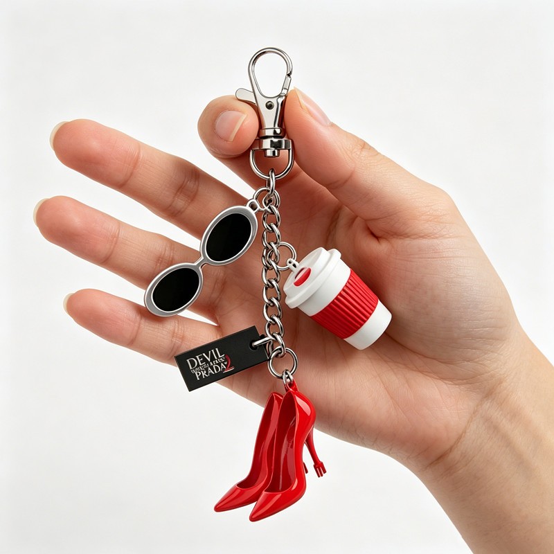 THE DEVIL WEARS PRADA 2 Bag Hanging Charm Red Heels Keychain Movie Collectible