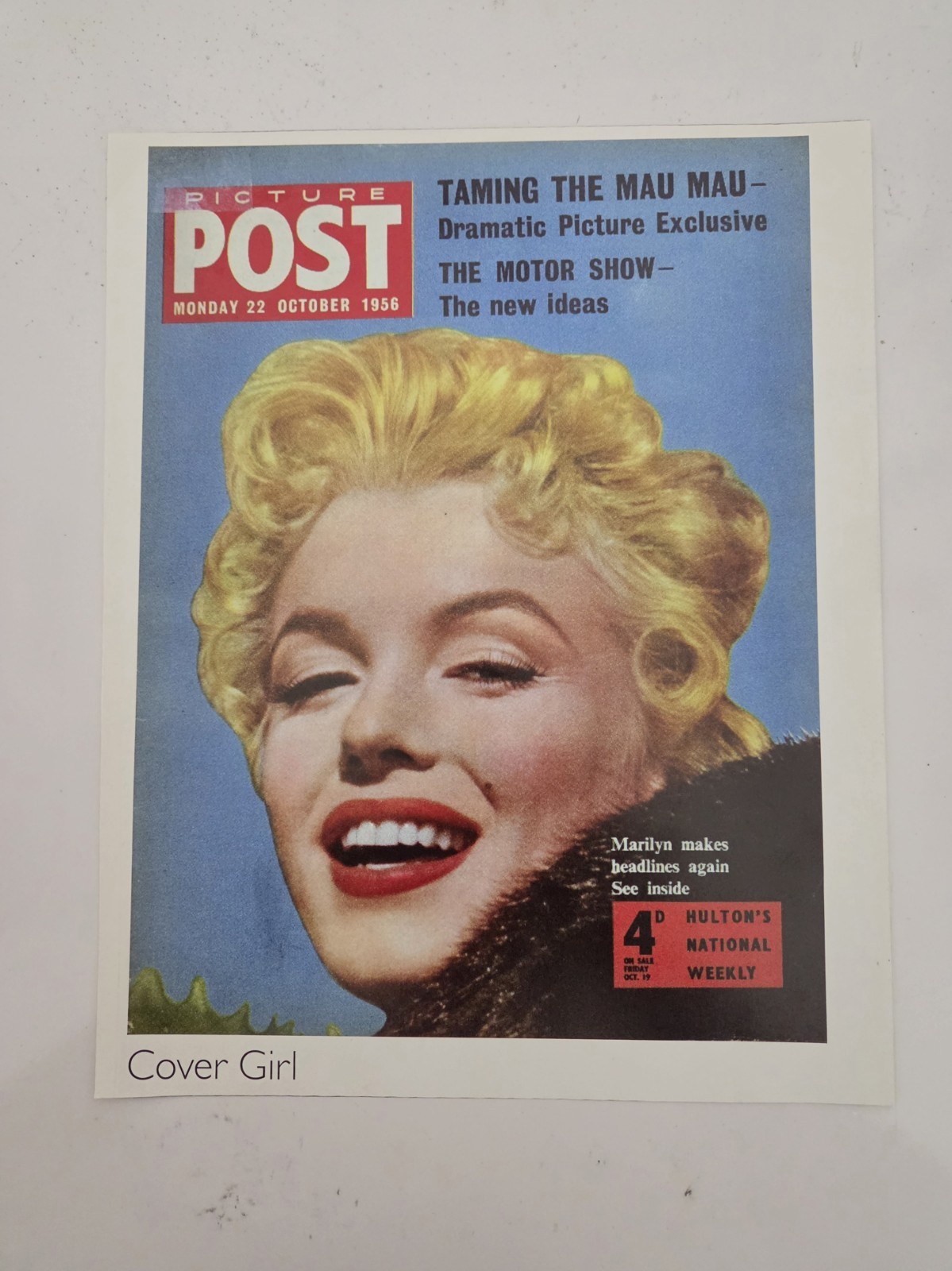 Marilyn Monroe Posing 8 x 10 Picture From Older Magazine – Ready For Framing