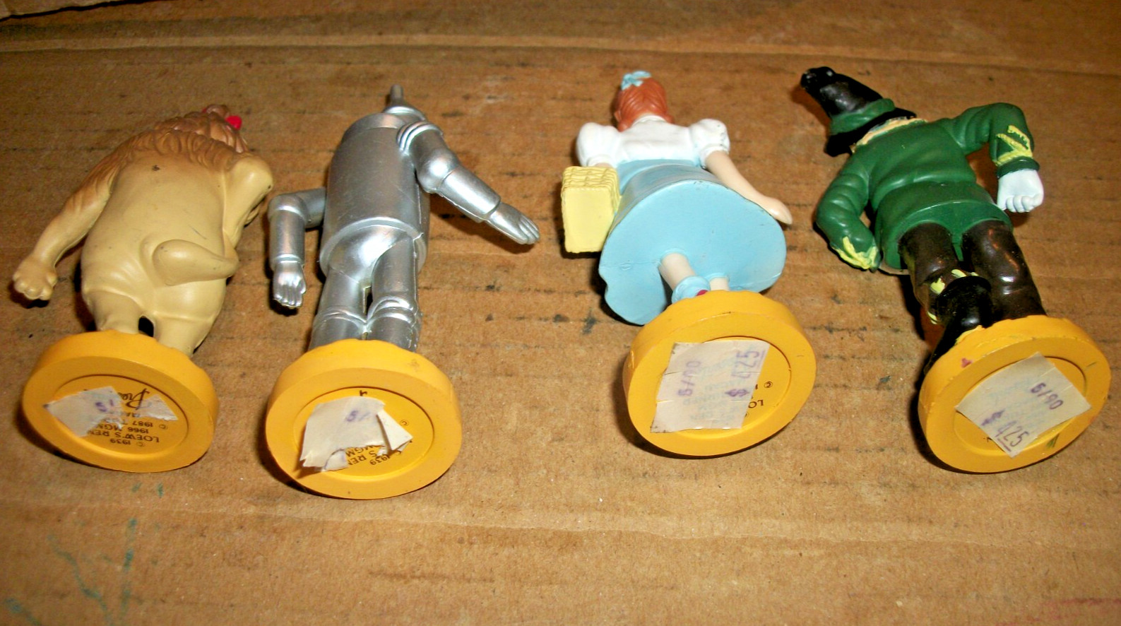 1939/1987 Turner Macau Wizard Of Oz 4 Figurines Dorothy, Lion, Scarecrow, Tinman