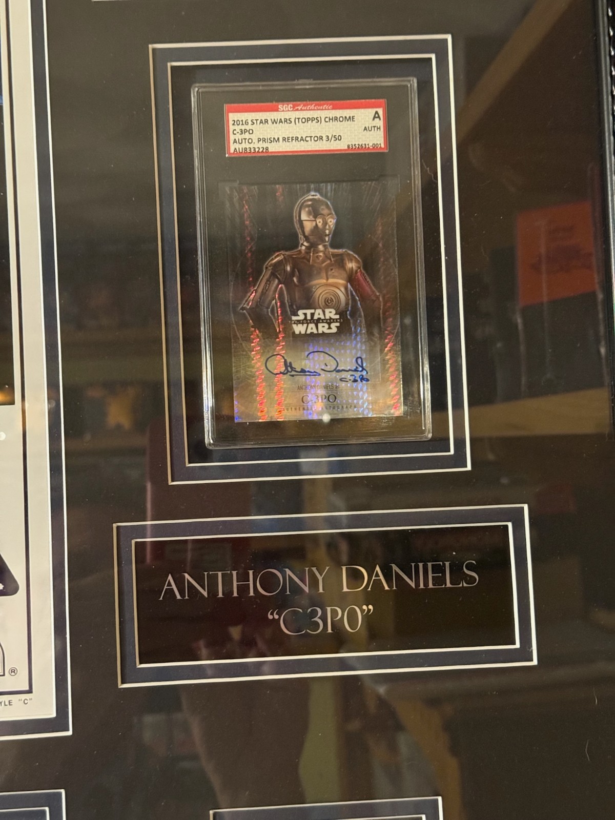 Star Wars Autograph six auto Frame – MARK HAMILL/DARTH VADER/CHEWBACC 32”x 24