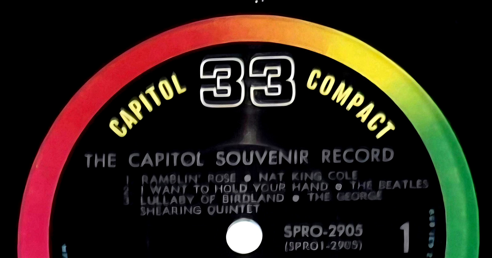 BEATLES MEGA RARE NM 1965 CAPITOL SOUVENIR RECORD COMPACT 33 SPRO-2905 W/SLEEVE