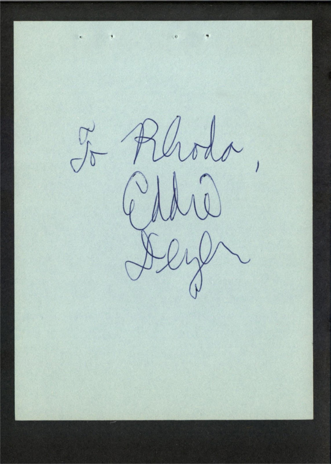 Eddie Deezen – Signed Autograph Book Page – War Games – Polar Express