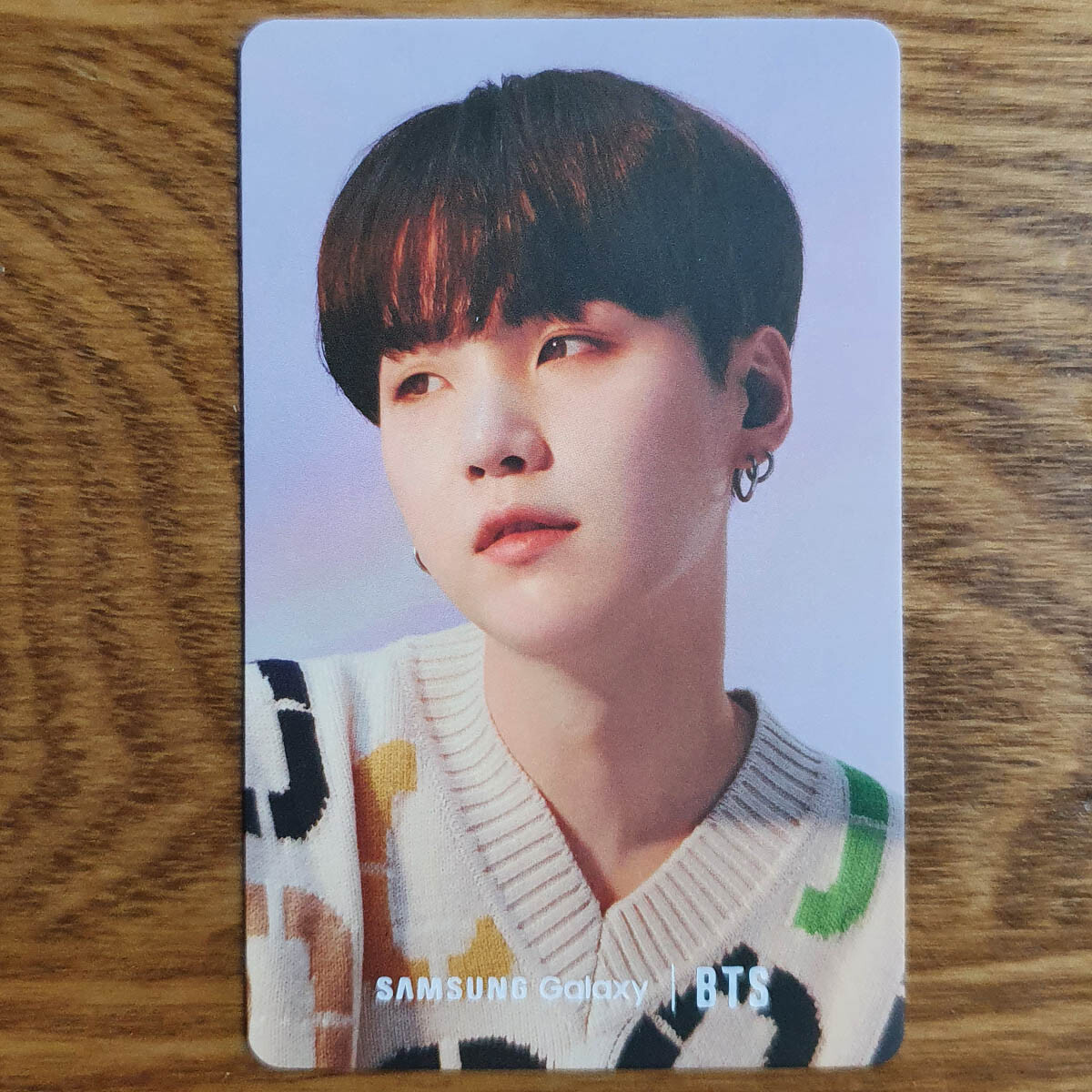 Suga Official Photocard Samsung Galaxy S21 Photocard 1 pc only Genuine