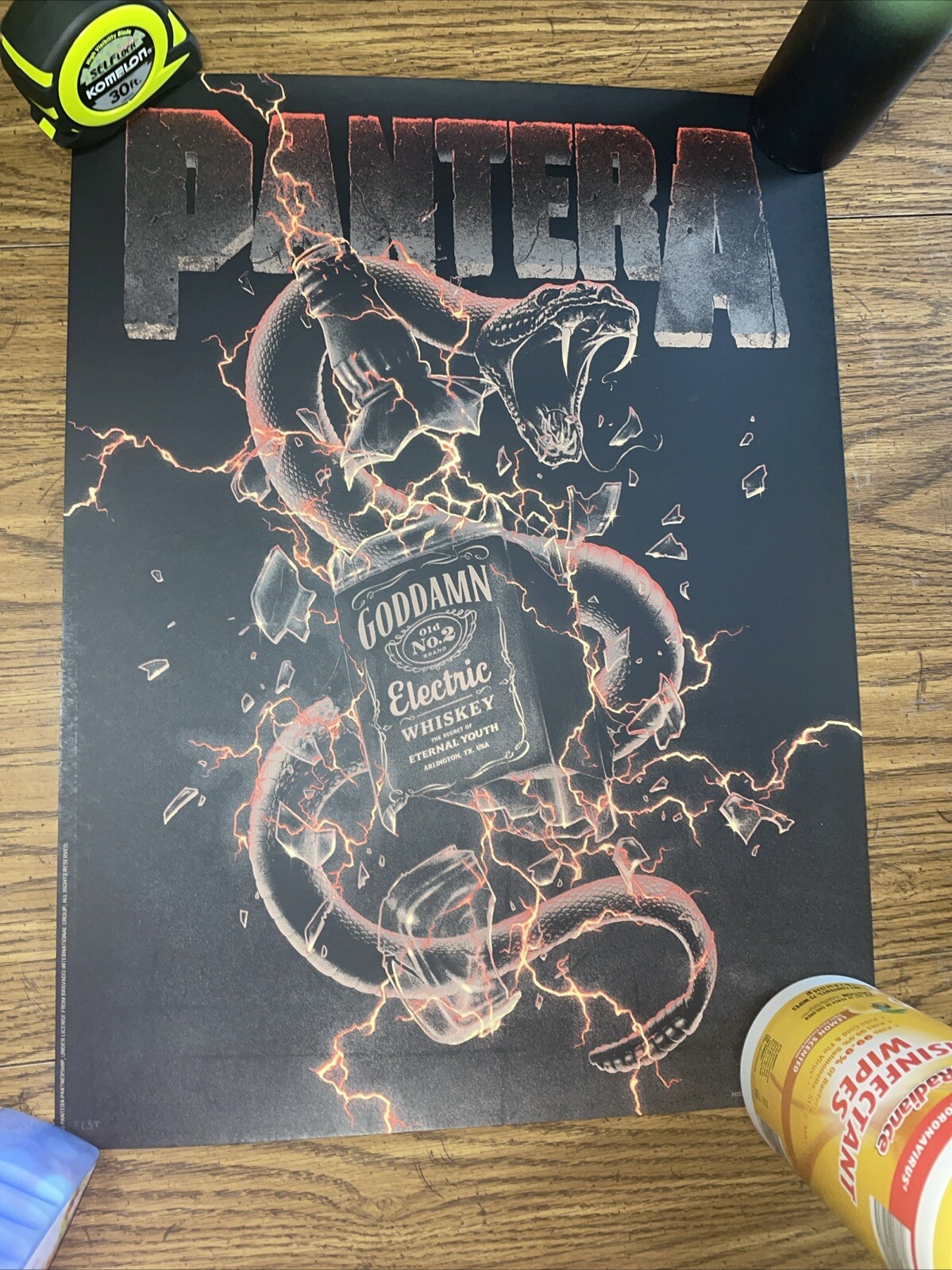 TEST PANTERA GODDAMN ELECTRIC WHISKEY POSTER VARIANT EDITION MATT RYAN TOBIN
