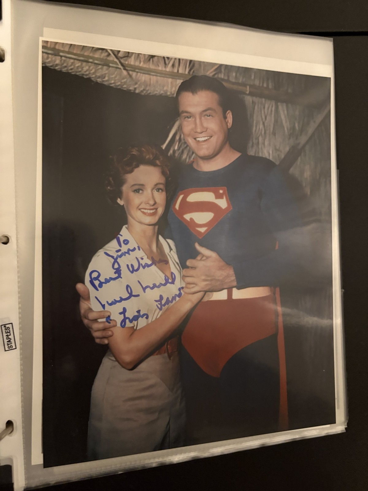 Noel Neill Signed Adventures of Superman Production Still Autograph Inscribed