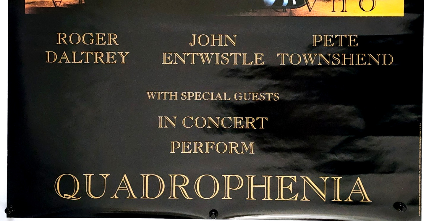 THE WHO QUADROPHENIA 1996 Single-Sided Tour Poster Rolled 22.25×31.5