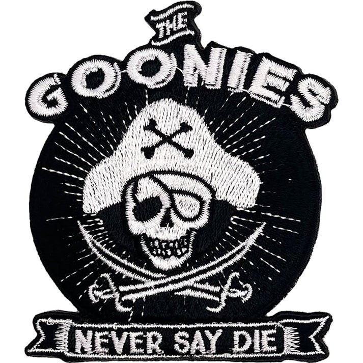 THE GOONIES – NEVER SAY DIE – EMBROIDERED PATCH – BRAND NEW – 6102