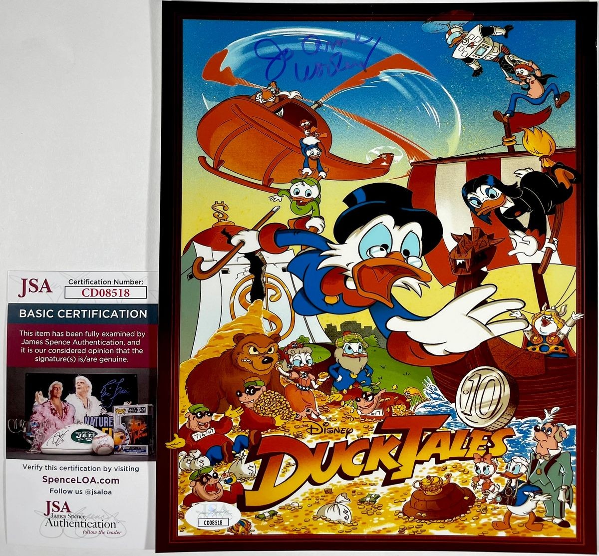 Jo Anne Worley Signed DuckTales 8×10 Mini Poster Photo D Autograph JSA COA