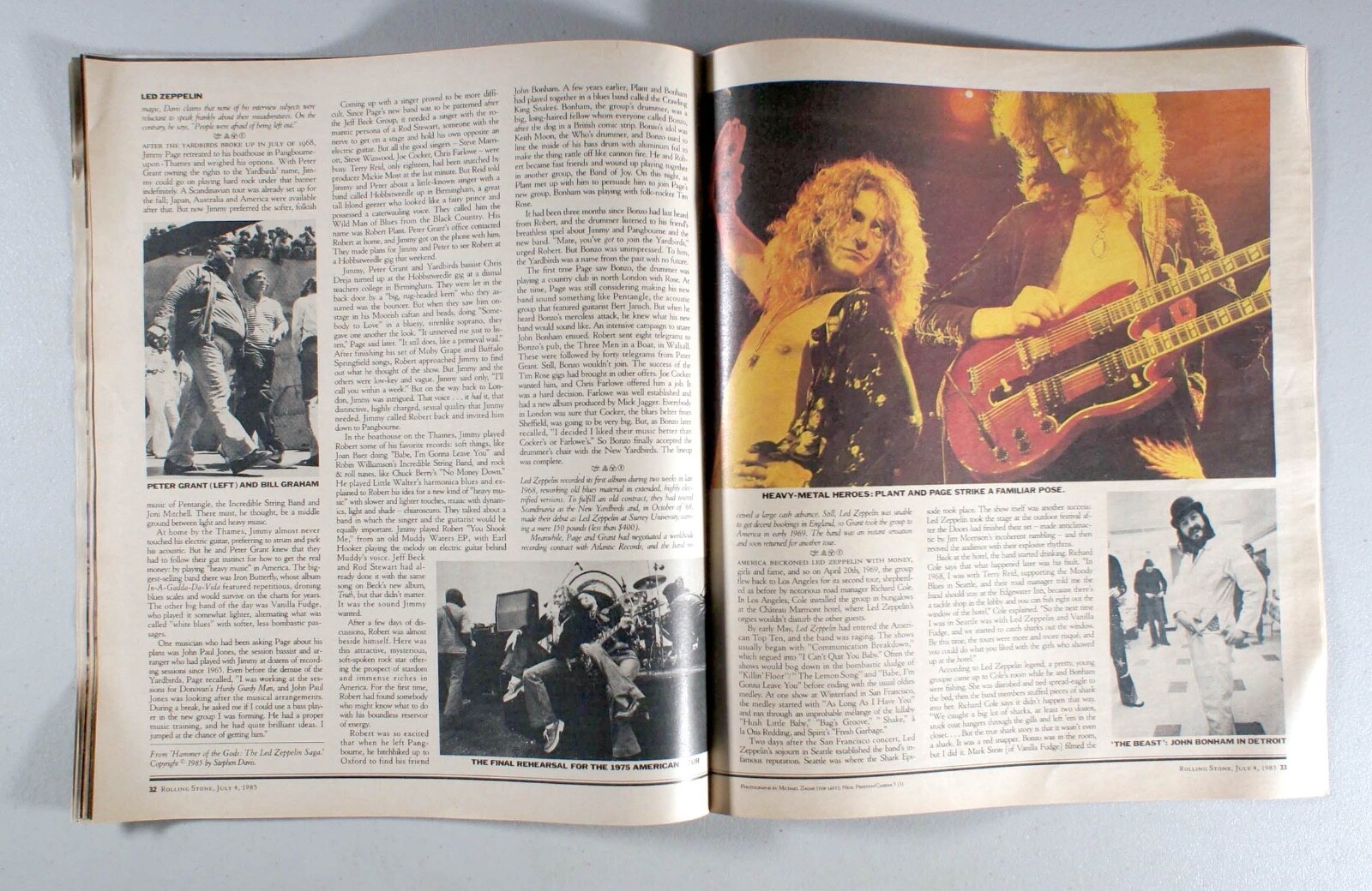 Rolling Stone Magazine #451 • Clint Eastwood • July 1985 • Led Zeppelin