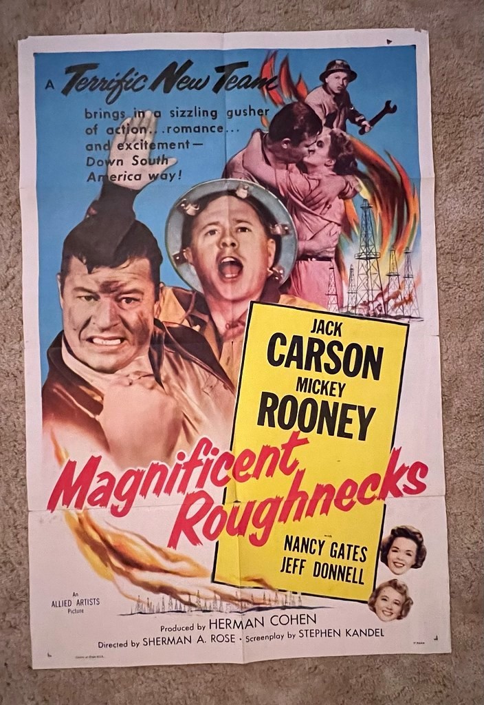 Magnificent Roughnecks 1956 Movie Poster 27×41 Jack Carson Mickey Rooney