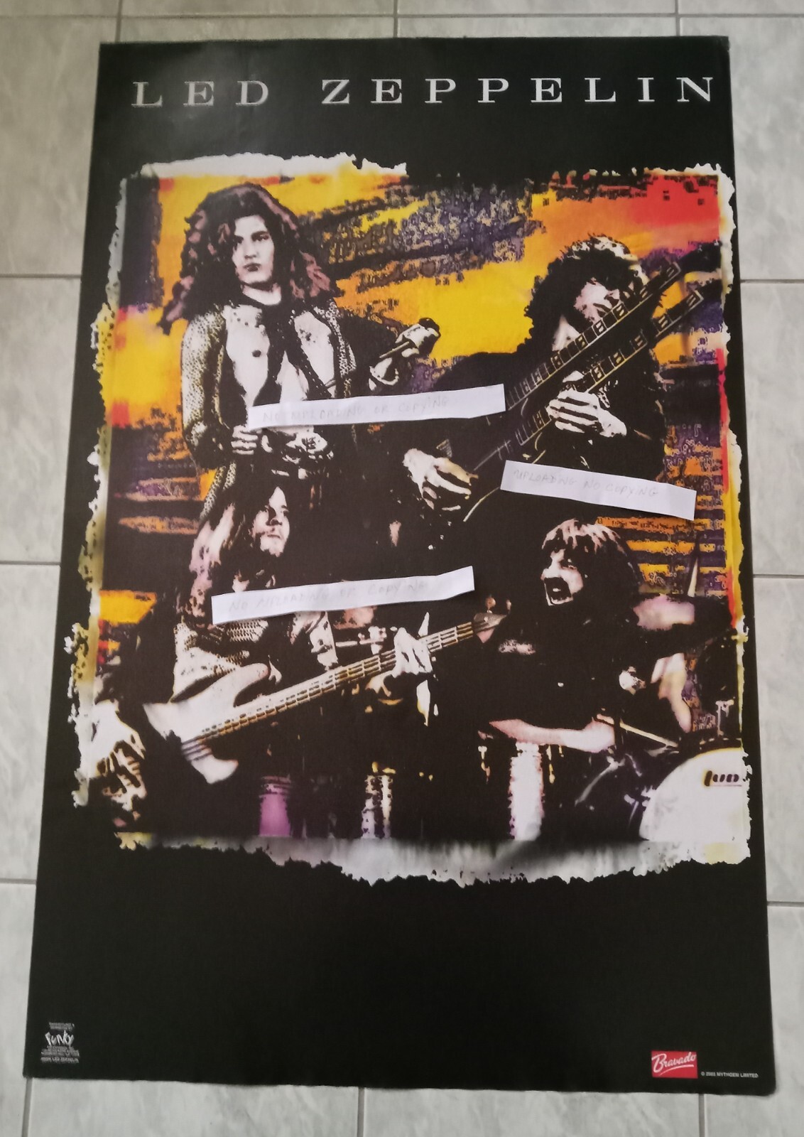 LED ZEPPELIN ORIGINAL LIC. 22 1/4 X 34 1/2 INCHES POSTER!!