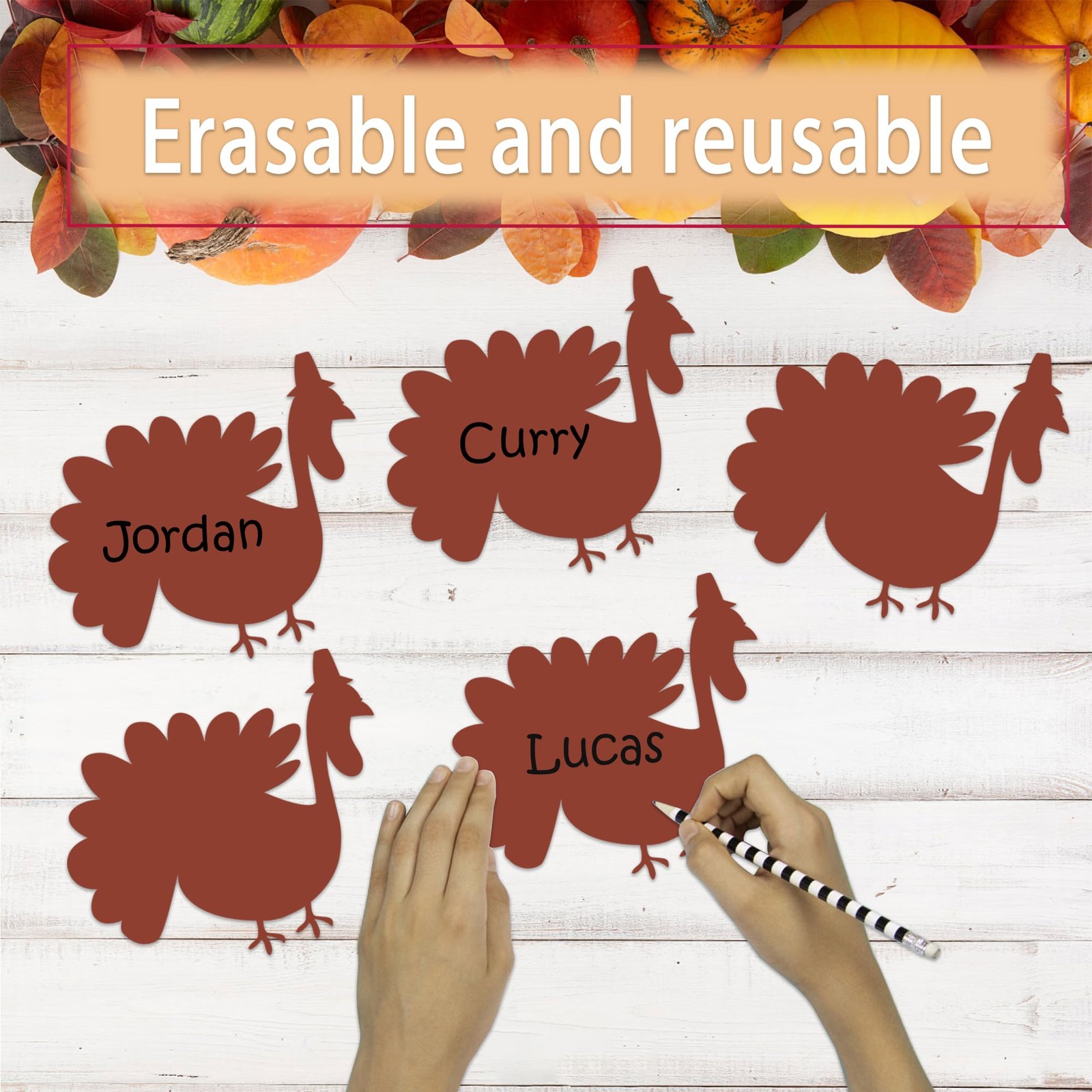 50pcs Turkey Cutouts 4x4in Thanksgiving Decorations Classroom Crafts