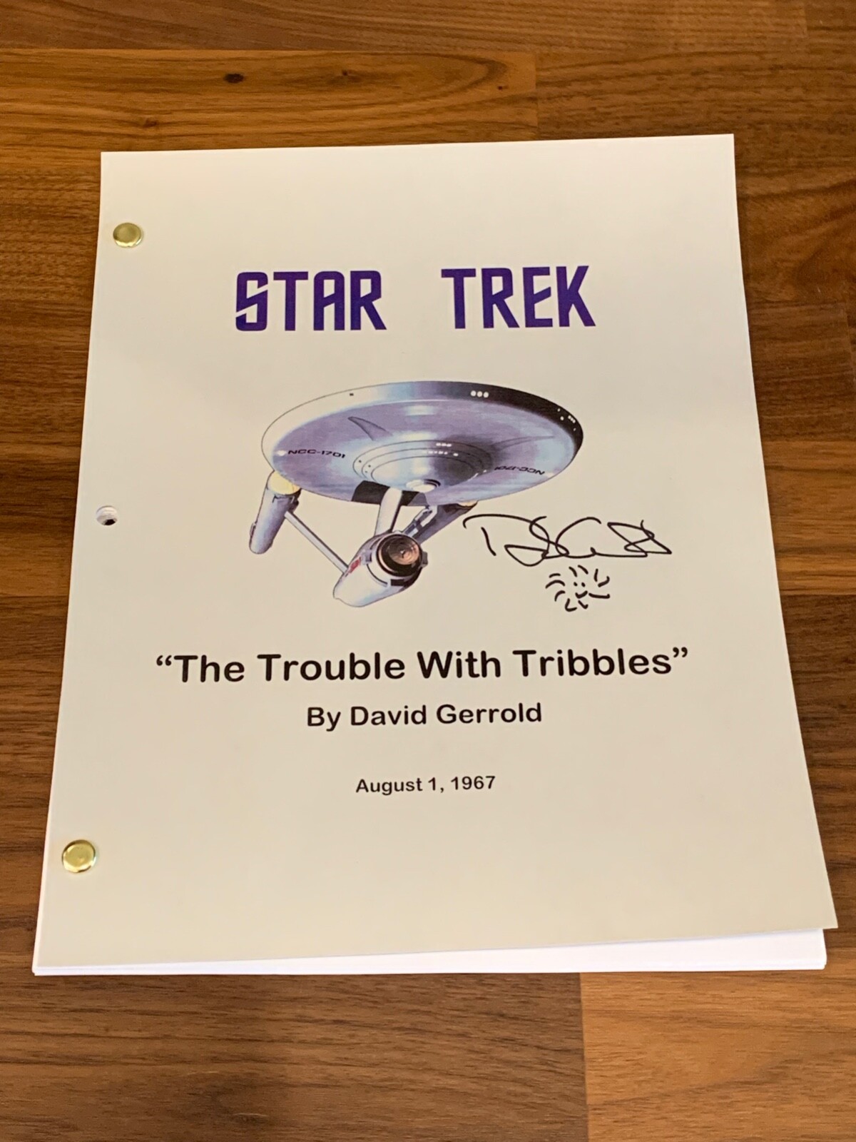 SDCC 2023 STAR TREK SCREENPLAY The Trouble With Tribbles By David Gerrold SIGNED