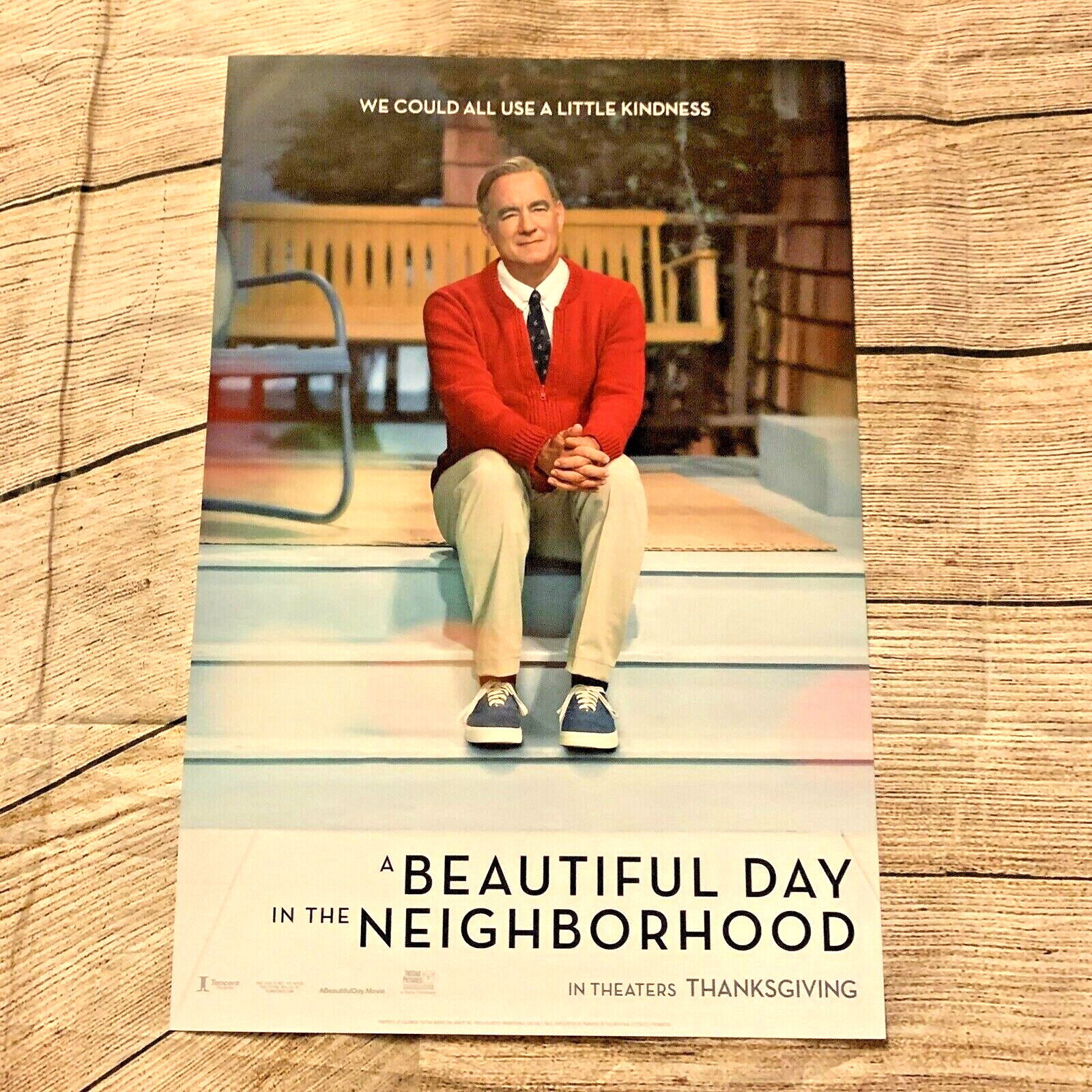 A Beautiful Day in the Neighborhood 11.25×17 Original Poster Mr Rogers Tom Hanks