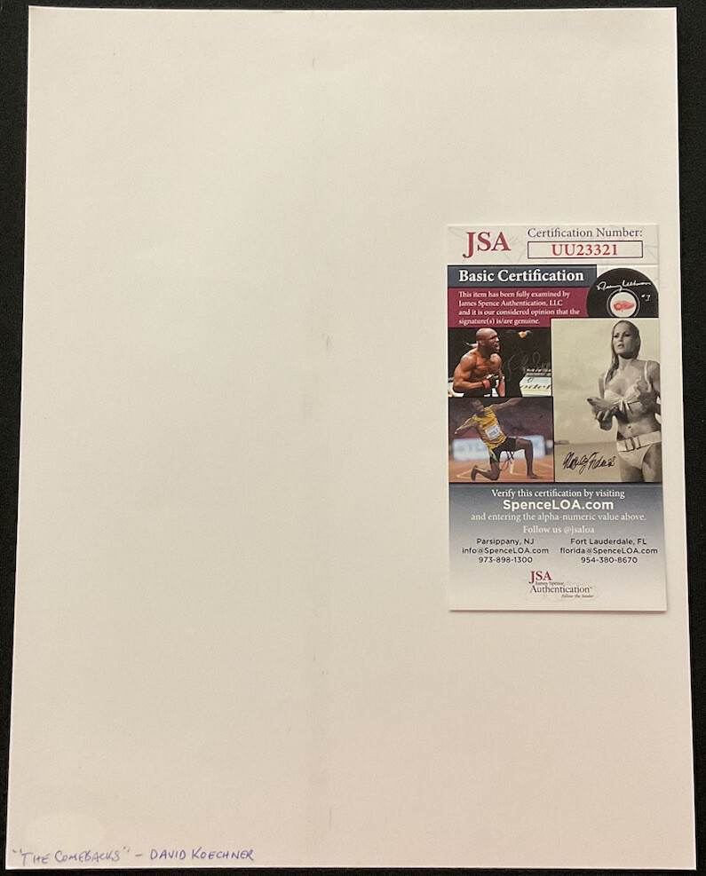 DAVID KOECHNER Signed Autographed 8×10 Photo The Comebacks JSA UU23321