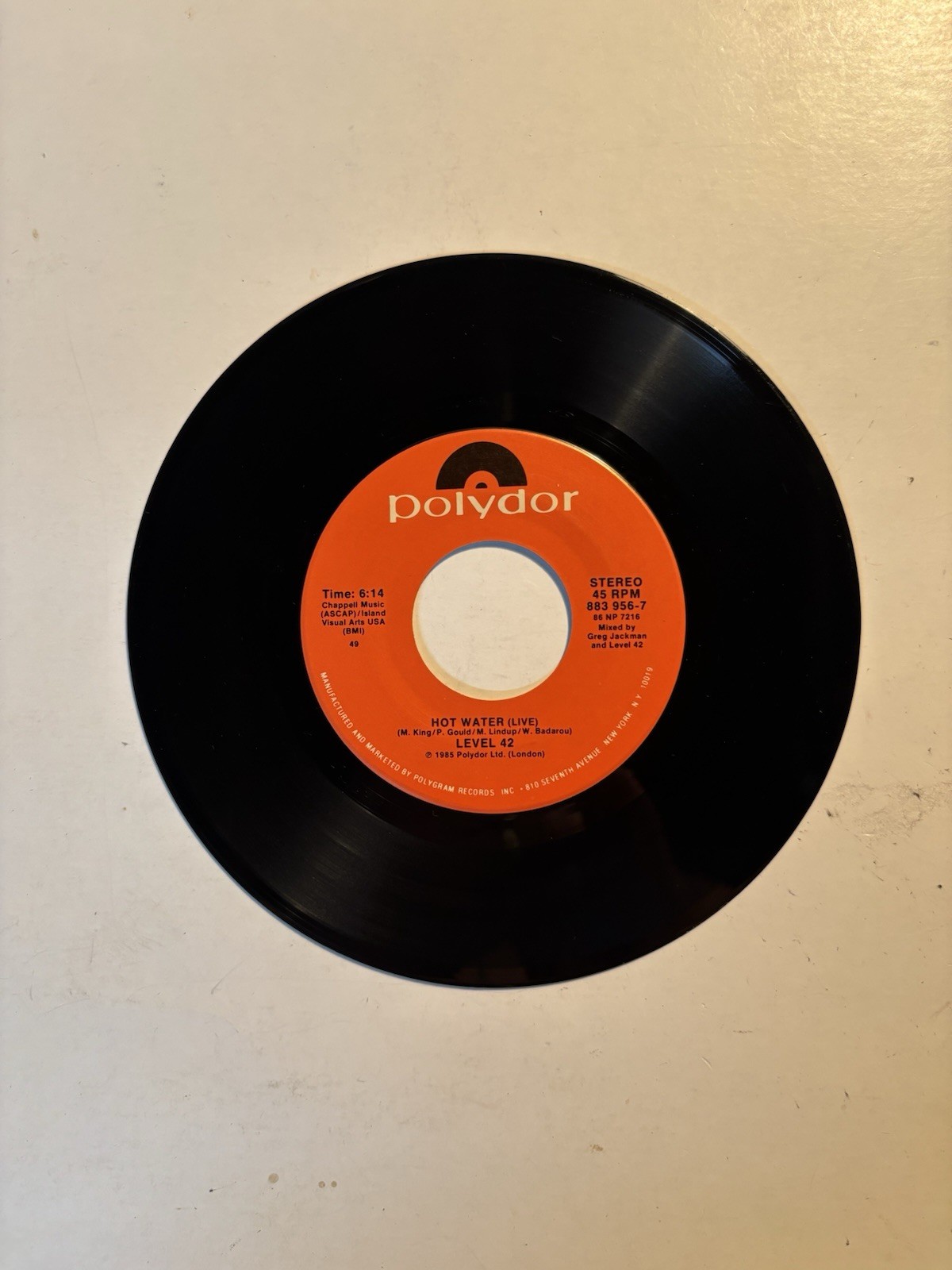 Level 42 “Lessions In Love” Polydor 7” 45 VG++