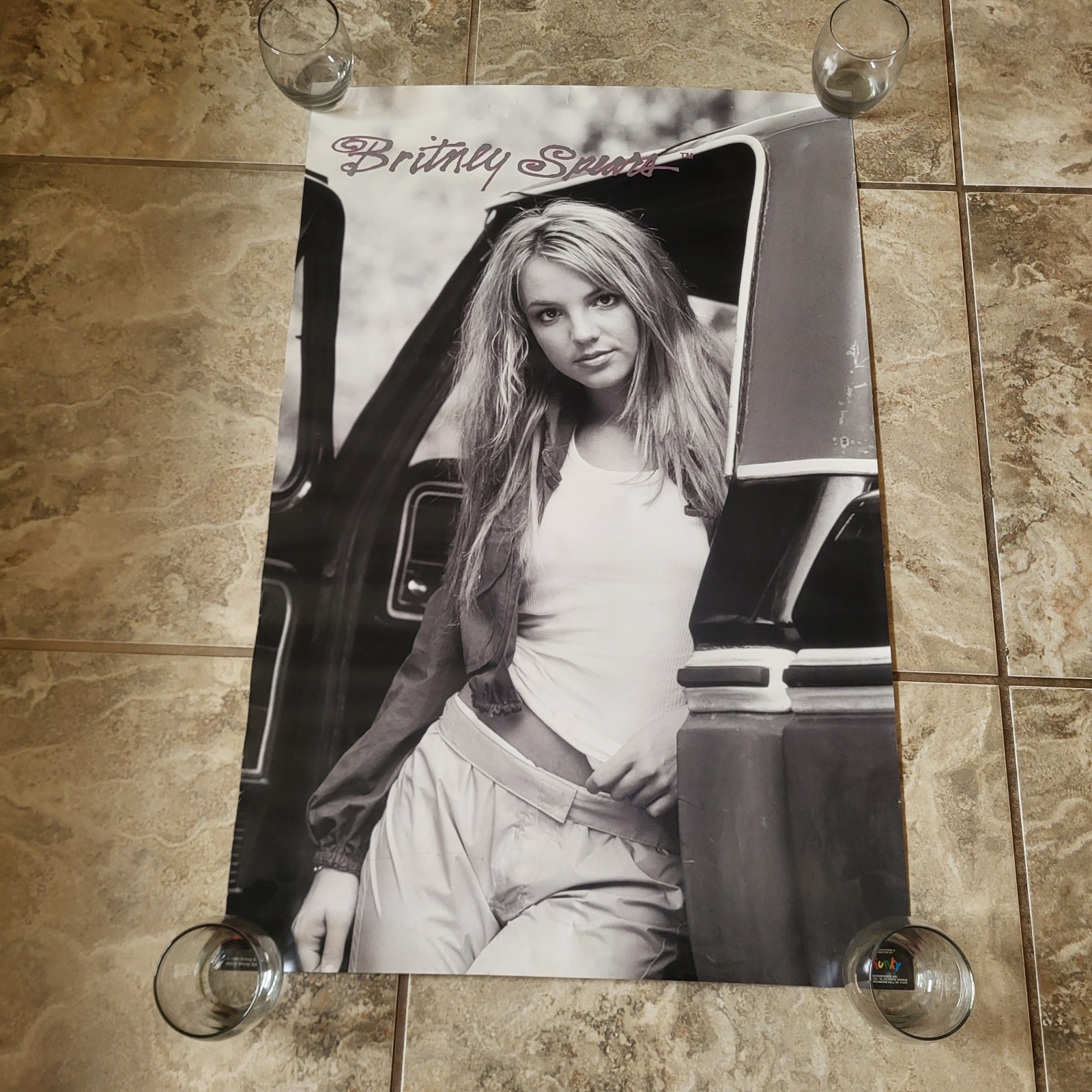 Vintage YOUNG BRITNEY SPEARS BY TRUCK Poster 22″ by 24″