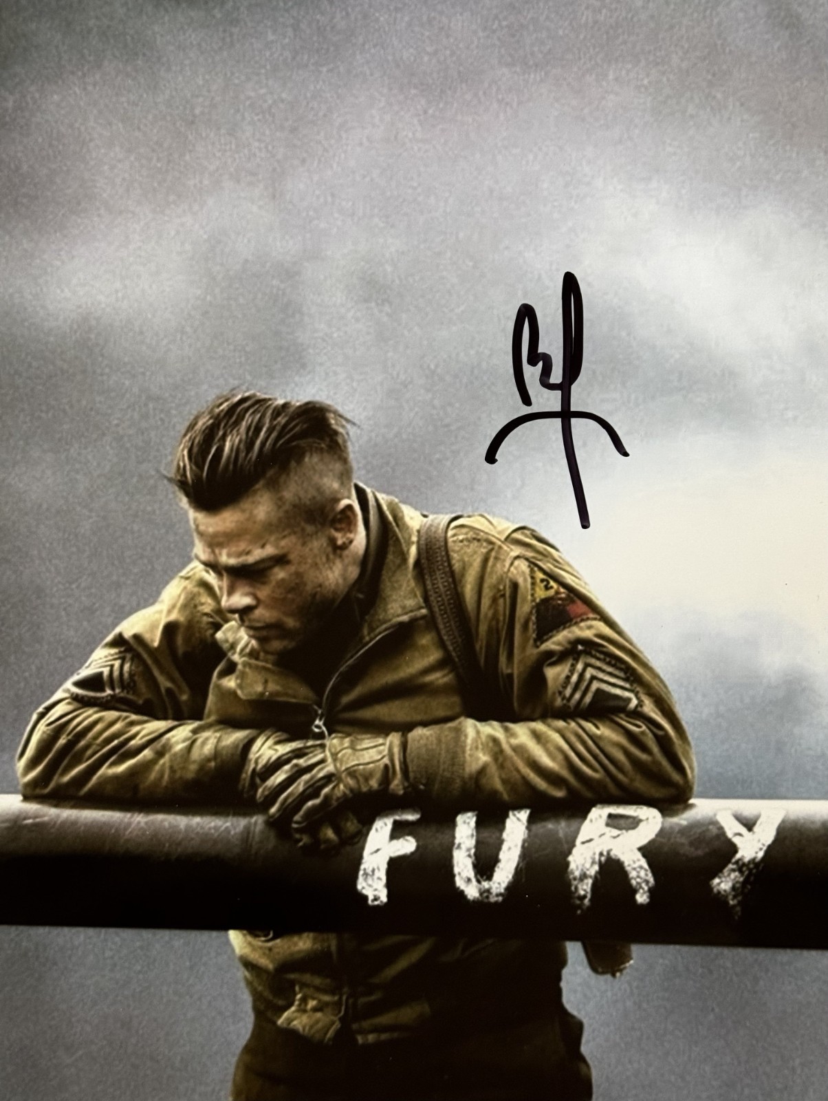 Brad Pitt, Signed 8×10 Autograph Photo, Fury