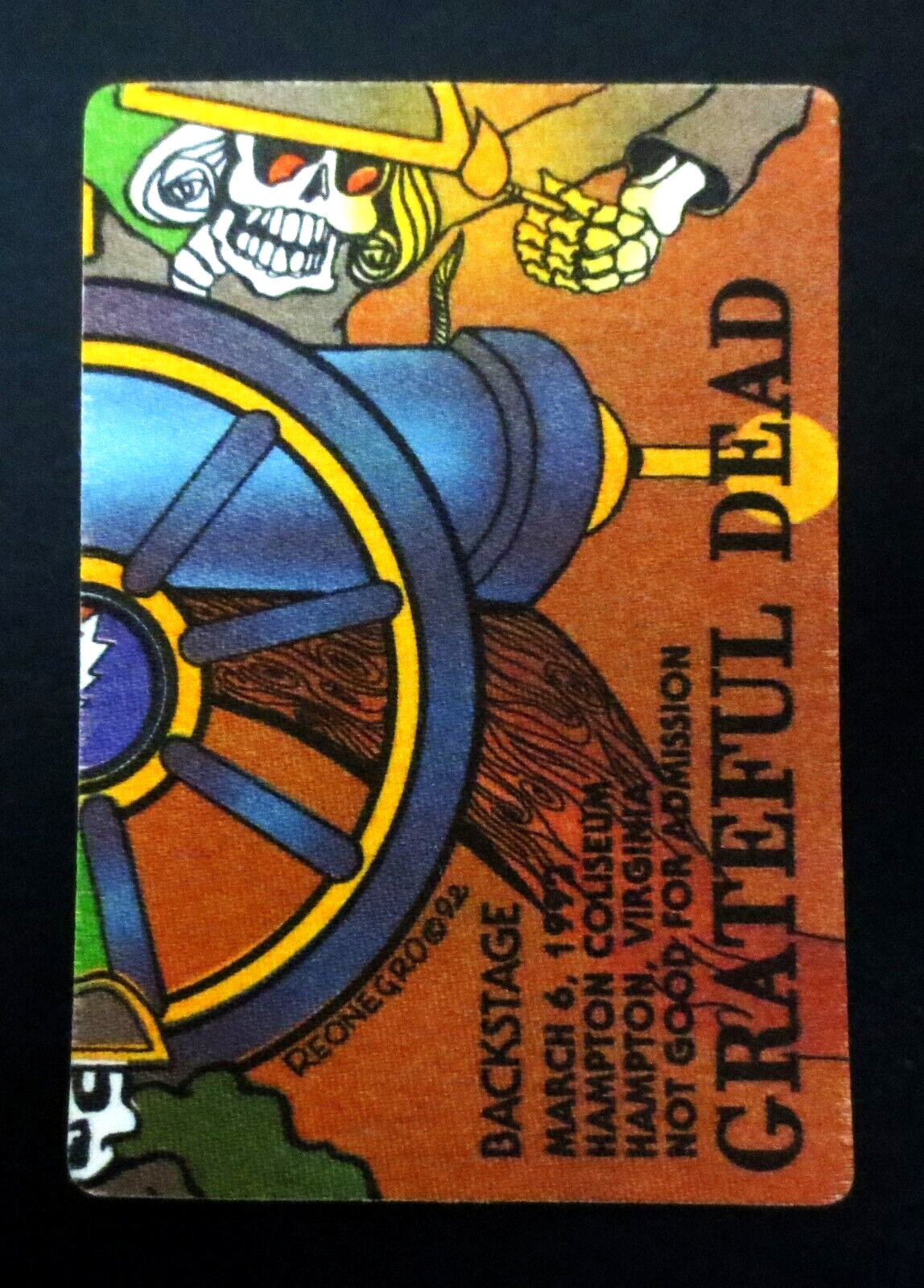 Grateful Dead Backstage Pass Puzzle Cannon Virginia Hampton VA 3/6/92 3/6/1992