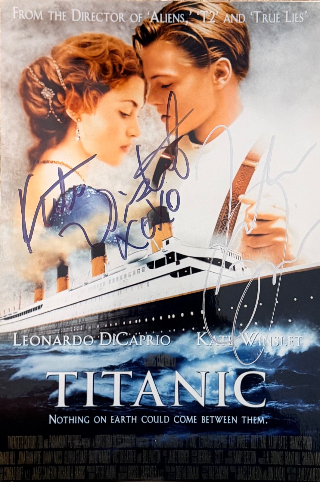 Titanic Dual Signed Photo 6.5×9.5 Leonardo DiCaprio Kate Winslet COA