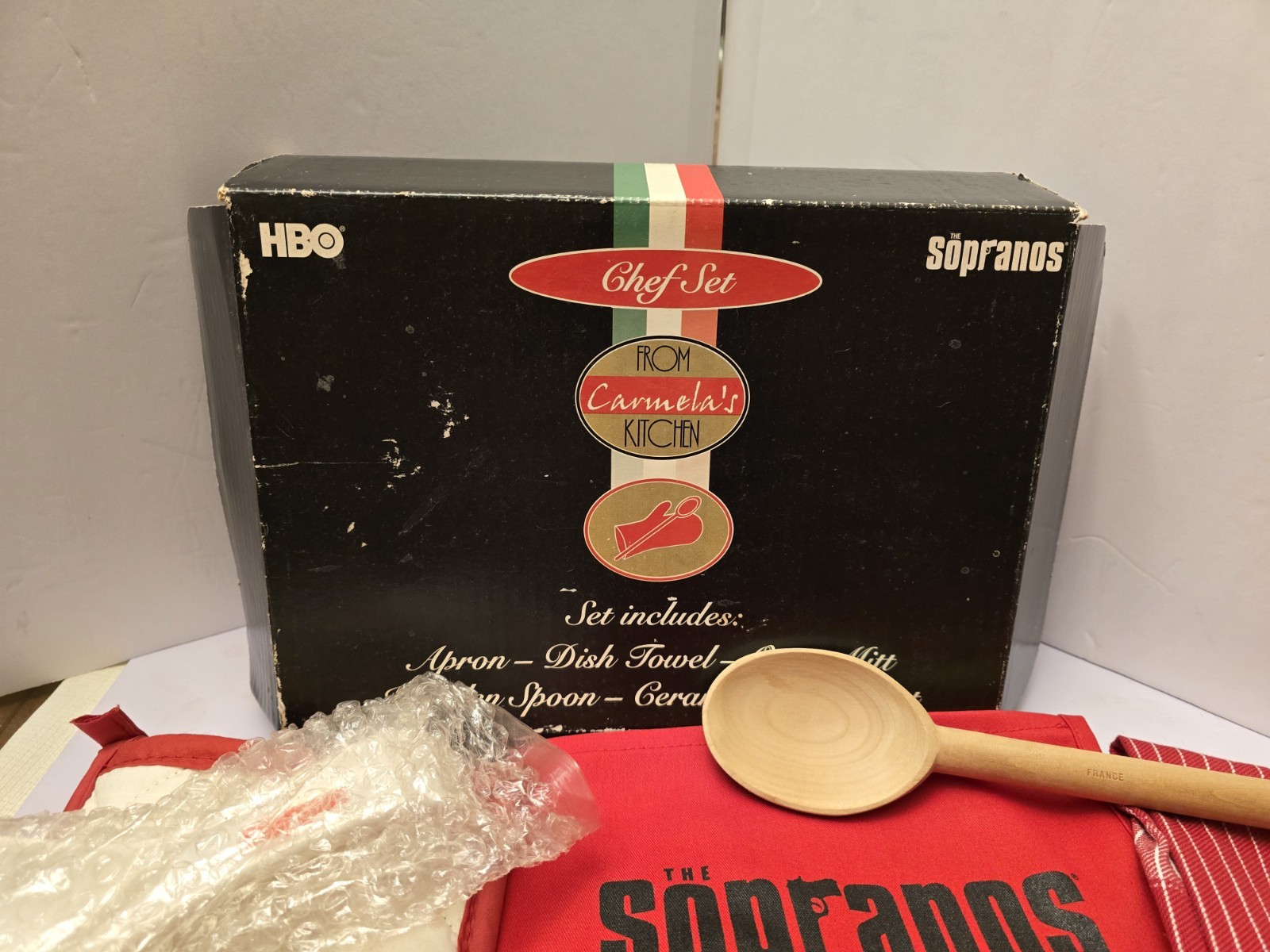 RARE Sopranos Chef Set From Carmela’s Kitchen – 2003 HBO Promotional Item