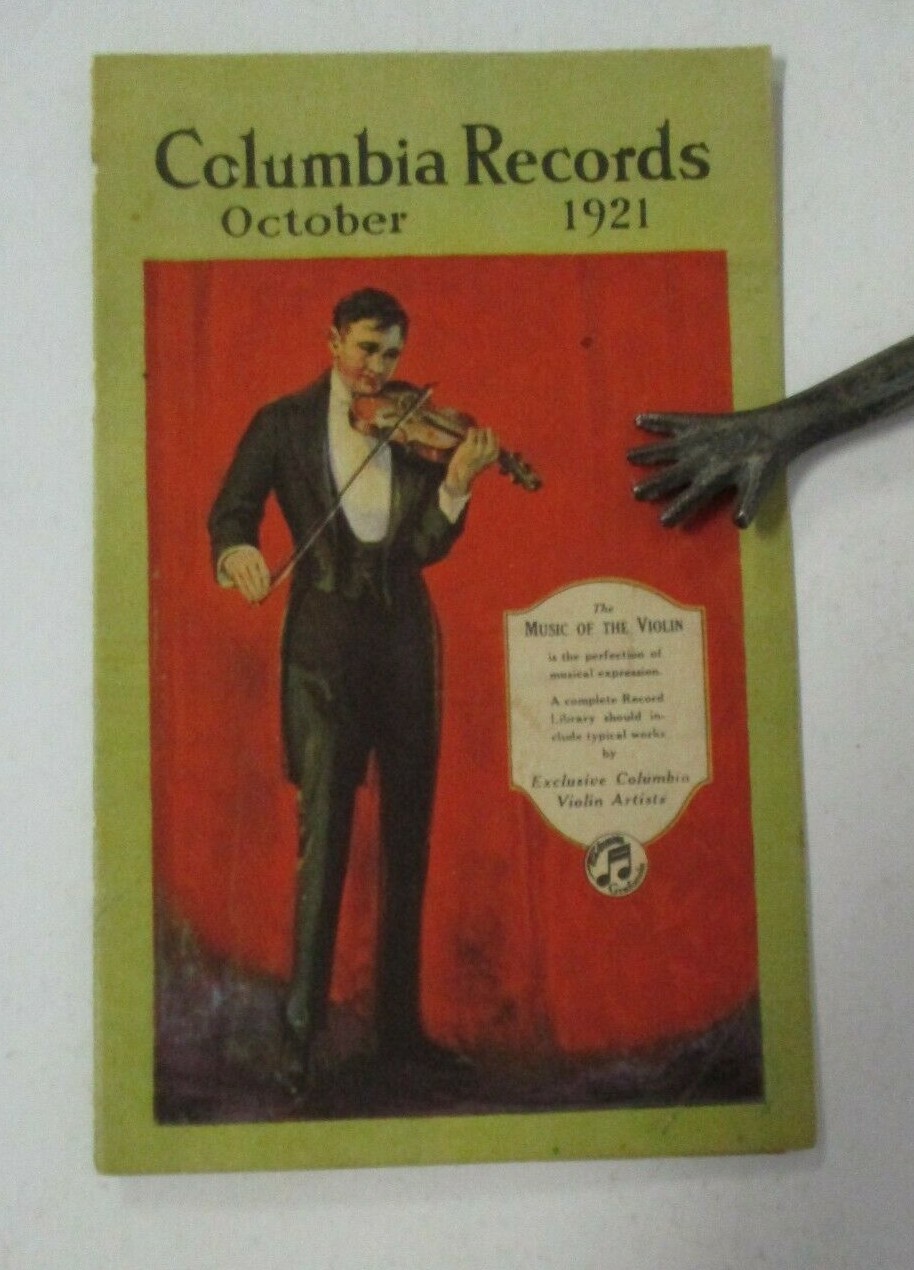 1921 COLUMBIA RECORDS Advertising Brochure, The Columbia Shop, Kingston NY