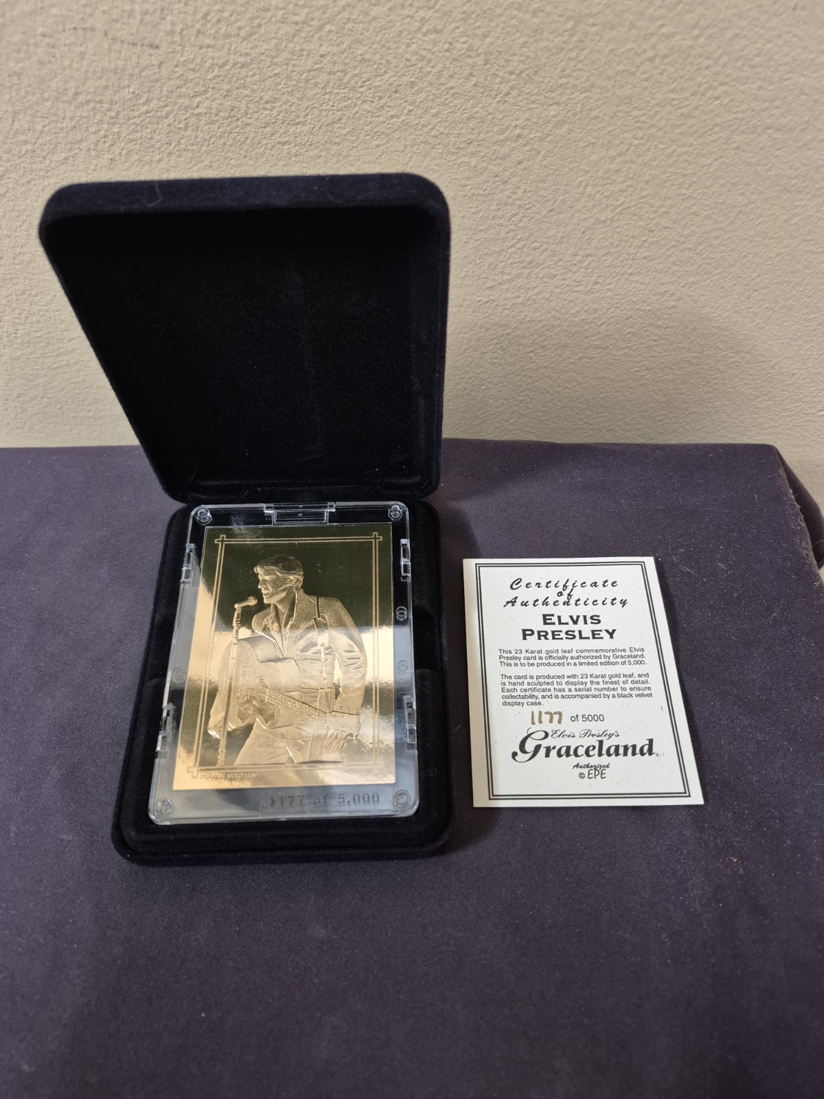 Graceland Authorized – Elvis Presley 23kt Gold Leaf Card – LE 5000
