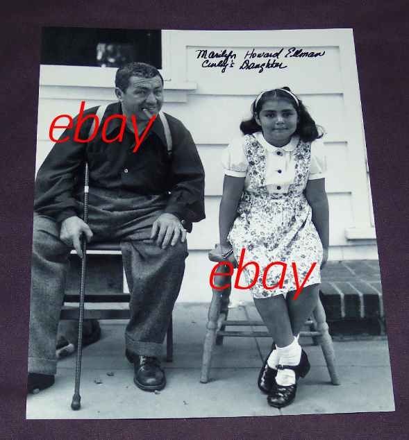 Three Stooges Curly Howard signed photo daughter Marilyn Howard mega RARE mint