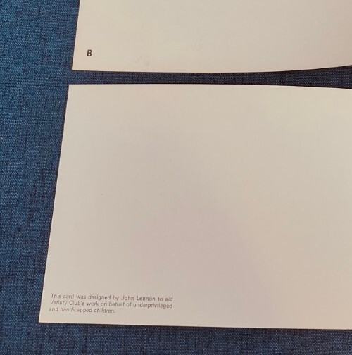 John Lennon Designed Christmas Card For Variety Club (UK) UNIQUE AND RARE