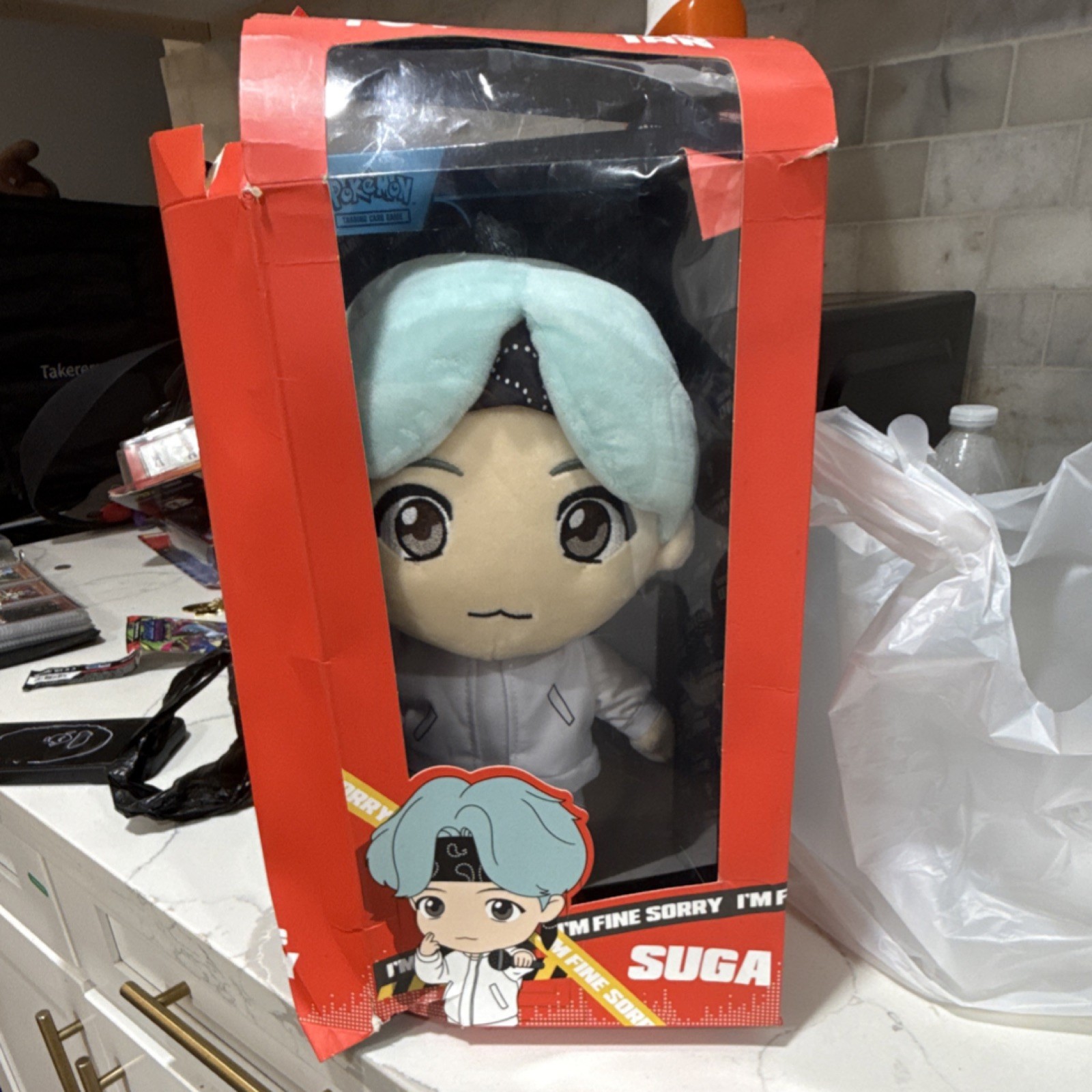 TinyTAN Plush Toy SUGA Original 140mm x 290mm BIGHIT MUSIC HYBE 2021