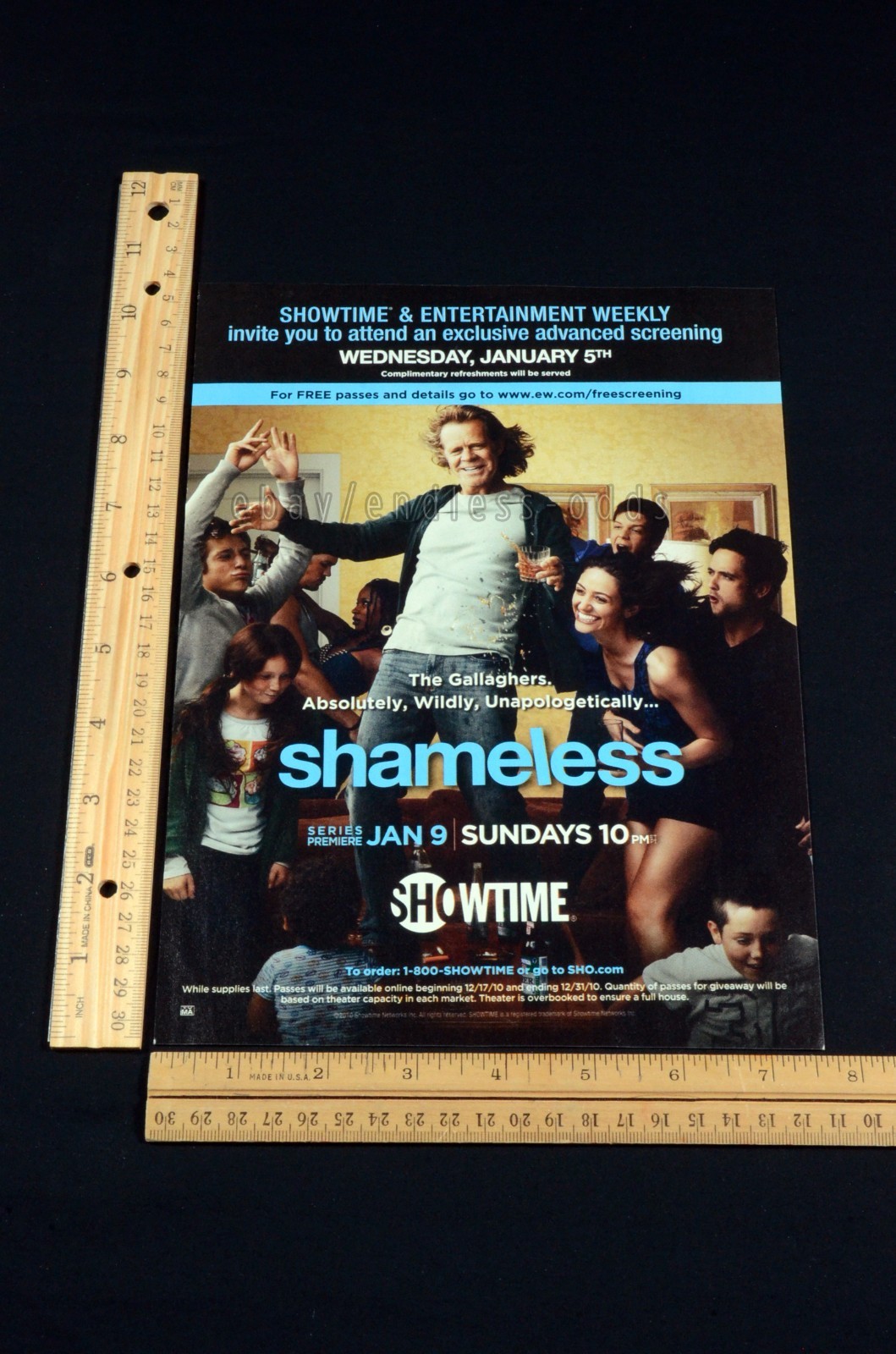 2010 Shameless Emmy Rossum Showtime Television Magazine Page Print Ad Poster